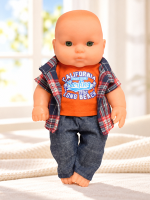 Real Look Doll For Kids - Baby Doll Toy - Removable Outfit - 30 Cm